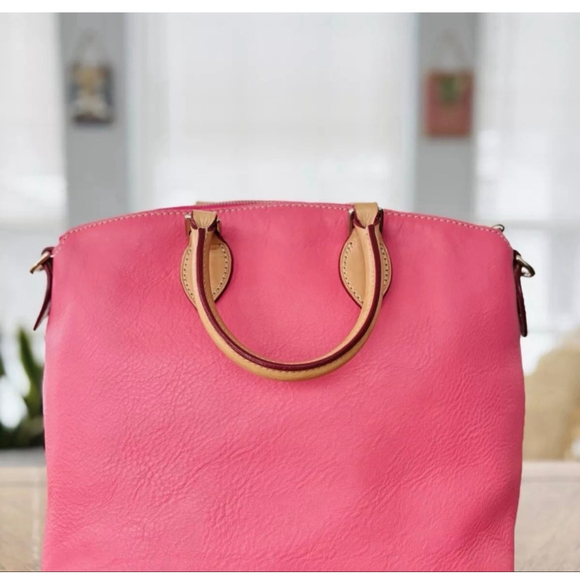 DOONEY & BOURKE | Dillen Double Pocket Satchel set pink pebbled leather - Picture 3 of 8